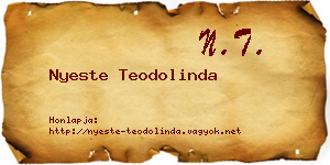 Nyeste Teodolinda névjegykártya